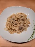 Spaghetti mit Thunfisch Zitrone Sauce