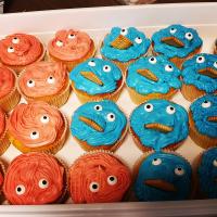 Krümelmonster und Elmo Cupcakes