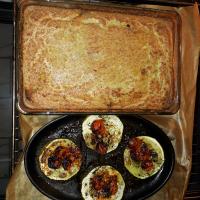 Potthucke mit Zucchinischeiben