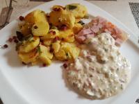 Remoulade zu Bratkartoffeln mit magerer Sülze