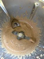 Gehobelte, geröstete Mandeln nach knapp 2 min