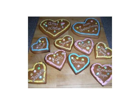 Lebkuchenherzen (als Geschenkidee)