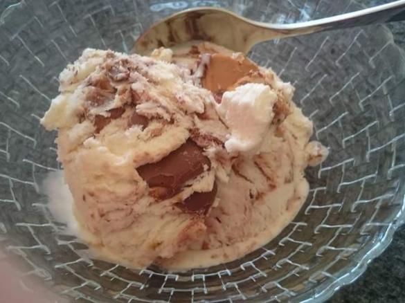 Milchmädchen Eis mit Daim NUR 2 ZUTATEN