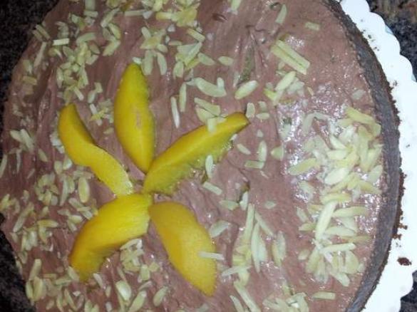 Variation von Variation von schnelle Pfirsich Schoko Torte