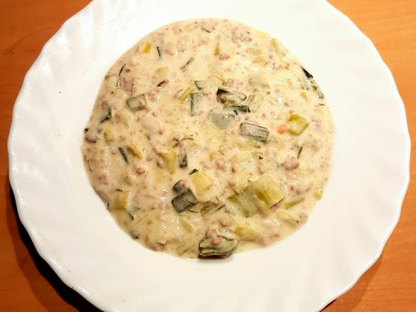 Käse-Lauch-Suppe