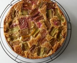 Gestürzter Rhabarberkuchen