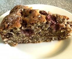 Schoko-Nuss-Kuchen mit Kirschen