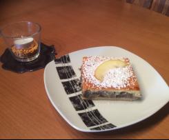 Apfel-Mohn-Kuchen mit Frischkäse