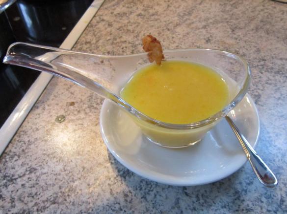 Kartoffelsuppe mit Krabben