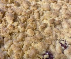 Streuselkuchen mit Hefeteig