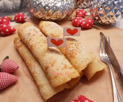 Süße Pfannkuchen, mit Eischnee