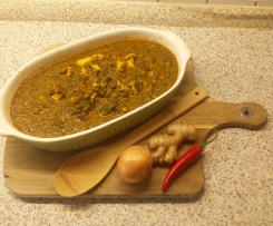 Chicken Murgh Palak (indisch - Hähnchen mit Spinat)