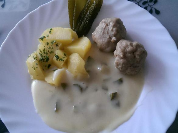 Königsberger Klopse mit Kapernersatz, glutenfrei, kuhmilchfrei