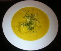 Maissuppe mit Hühnchen