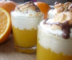 Orangenpudding mit Baiserhaube