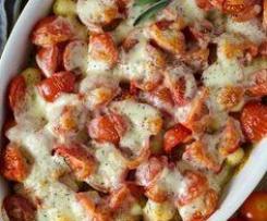 Schweine-Tomaten-Geschnetzeltes mit Gnocchi