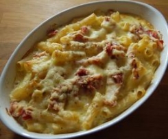 Nudel-Schinken-Gratin