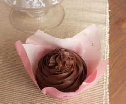 Schokolade Bananen cupcakes mit Schokofrosting- very british