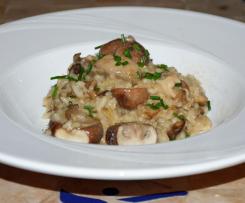 Einfaches Pilz-Risotto (vergan)