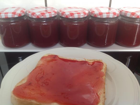 gelbe Pflaume-Rotwein-Marmelade