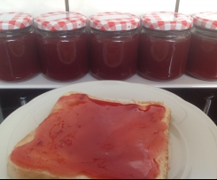 gelbe Pflaume-Rotwein-Marmelade