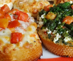 Bruschetta Double - Pomodoro e Spinaci / Tomate und Spinat