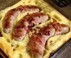 Bacon Bratwürste im Teigmantel