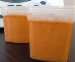 Reisbrei mit Tomate und Zucchini