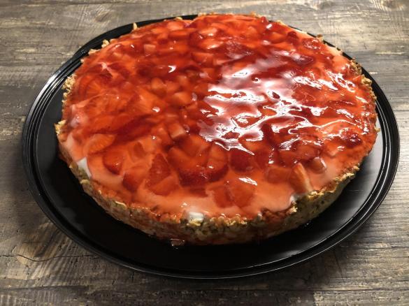 Erdbeerkuchen mit Haferflockenboden - WW-Variante