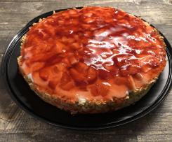 Erdbeerkuchen mit Haferflockenboden - WW-Variante