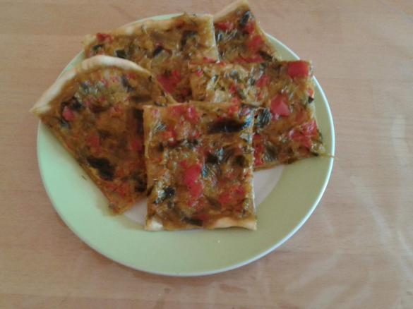 Veganer Flammkuchen / Lauch Waie