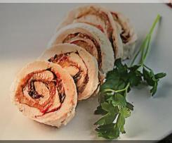 Puten-Involtini mit Apfel-Curry-Sauce