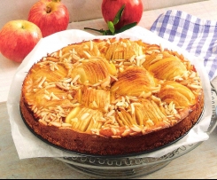 Elsässer Apfelkuchen mit Mandelstiften und Zimtaroma