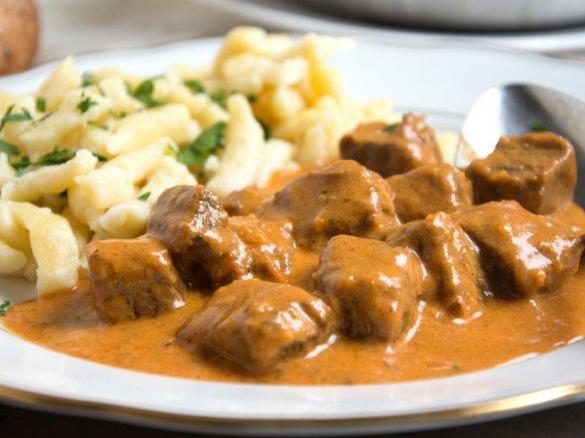 Variation von Malzbiergulasch 