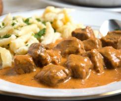 Variation von Malzbiergulasch 