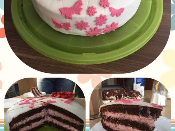 Schokoteig trifft Erdbeercreme