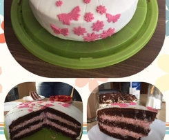 Schokoteig trifft Erdbeercreme