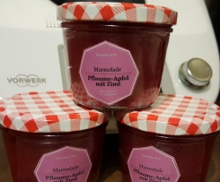 Pflaumen-Apfel-Marmelade mit Zimt und Vanilie