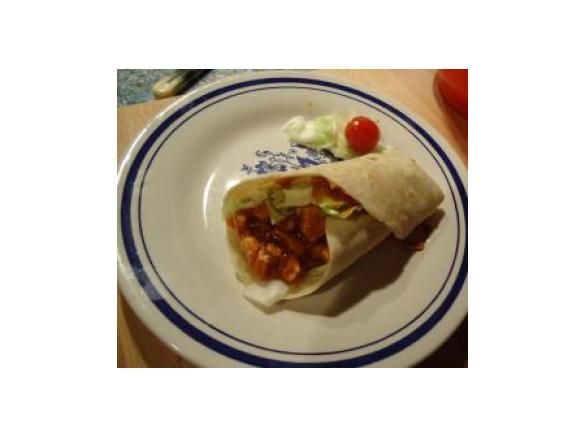 Tortillas mit Texicana Salsa und Putestreifen