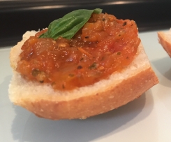 Tomaten-Bruschetta-Dip / Tomatenchutney mit weniger Zucker