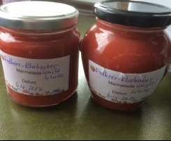 Erdbeer-Rhabarbermarmelade mit weisserSchokolade