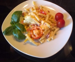 Käse-Schinken-Sahne-Nudelauflauf