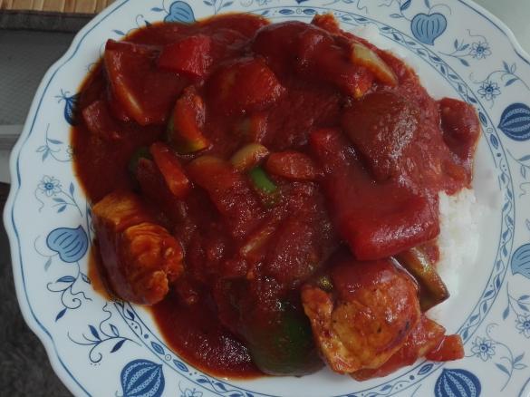 Schnelles Schaschlik ohne Spieß mit Reis Weight Watchers