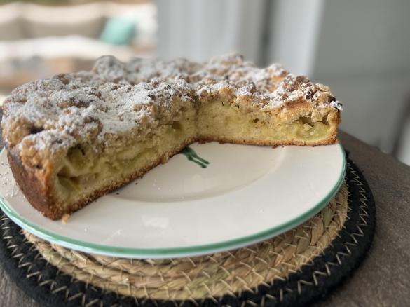Rhabarberstreuselkuchen, einfach und schnell