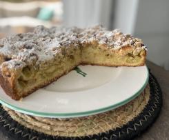 Rhabarberstreuselkuchen, einfach und schnell