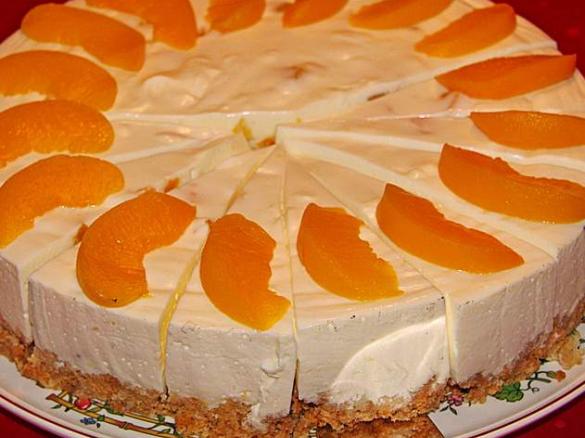 Pfirsich Frischkäsetorte leicht