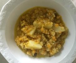 Eintopf / Suppe a la Lydia mit Kartoffeln u Graupen / vegan 20 Min. fertig. / auch to go!