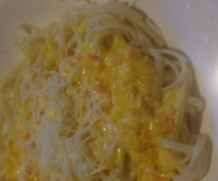 Spaghetti mit Kürbis Sosse