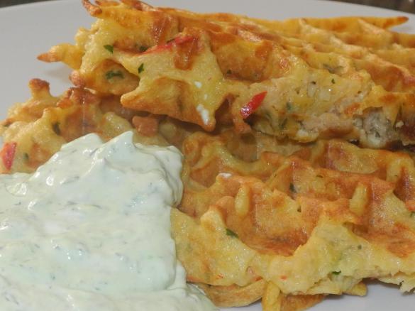 Kartoffelpuffer aus dem Waffeleisen