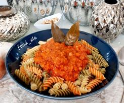 Bolognese mit roten Linsen